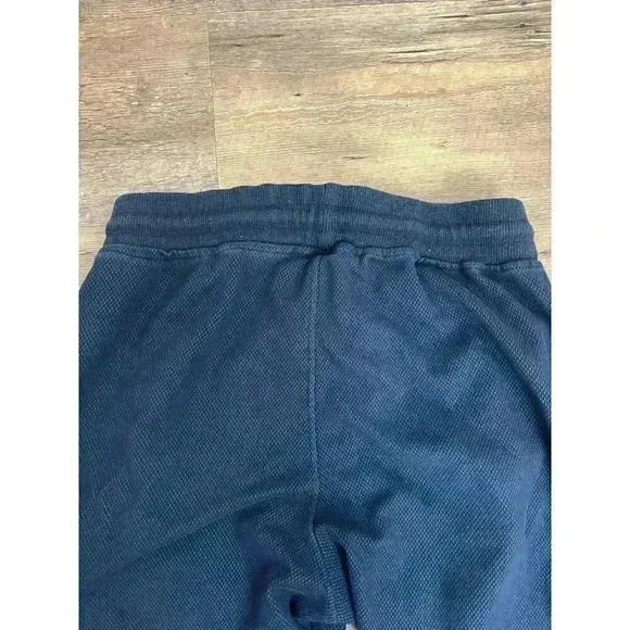 Vtg Nike Y2K 00's Men's L Joggers Blue Textured Swoosh Drawstring Athleisure - Picture 11 of 13